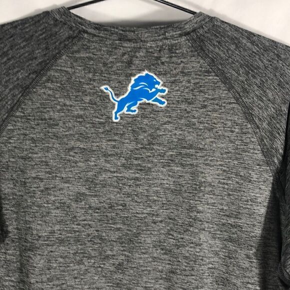 NFL MSX by Michael Strahan Heathered Gray Lions Performance Long Sleeve Tee - Picture 5 of 7